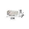 Applique Rustica-Country Carrara Alabastro 2 Luci G9 3W 3000K Luce Calda