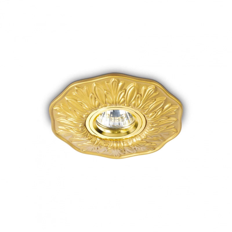 Lampada Da Incasso Polka Fi Ottone Ideal-Lux