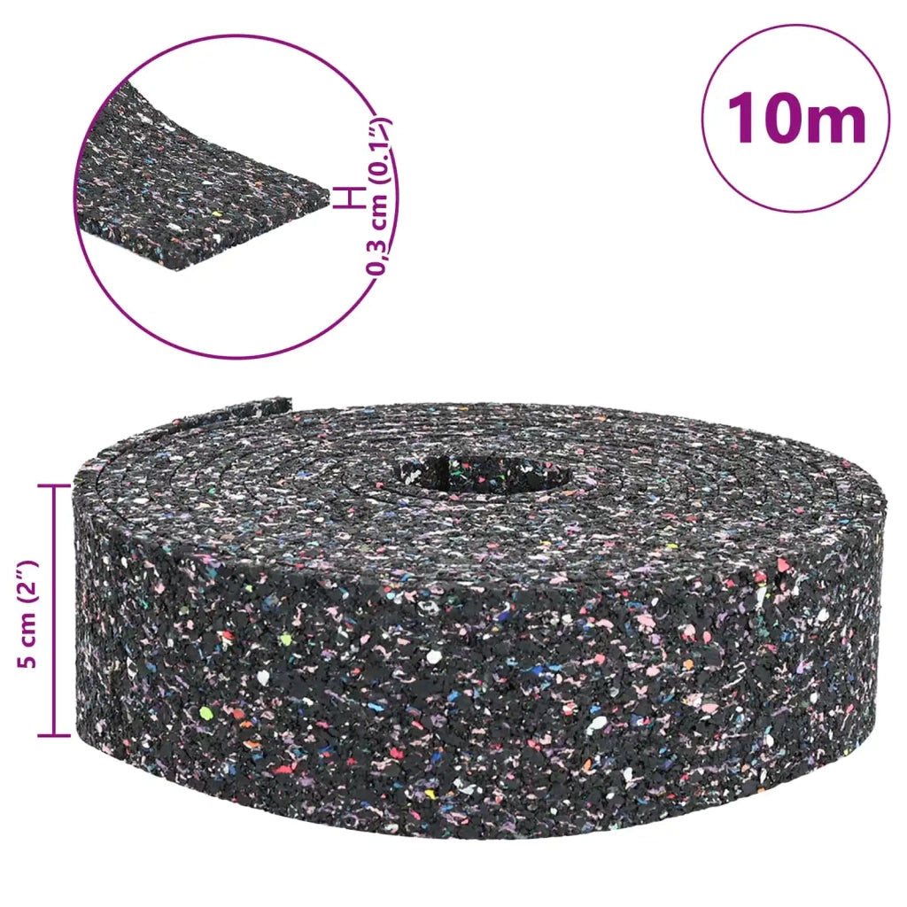 Rotolo di Granulato in Gomma Nero 1000 x 5 x 0,3 cm Gomma 42027247