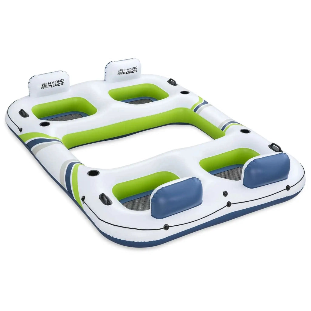 Bestway Isola galleggiante Hydro-Force Bianco e Blu e Verde PVC 42035720