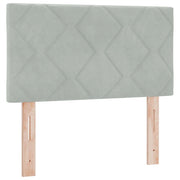 Testiera | Testata Grigio chiaro 80 cm Velluto