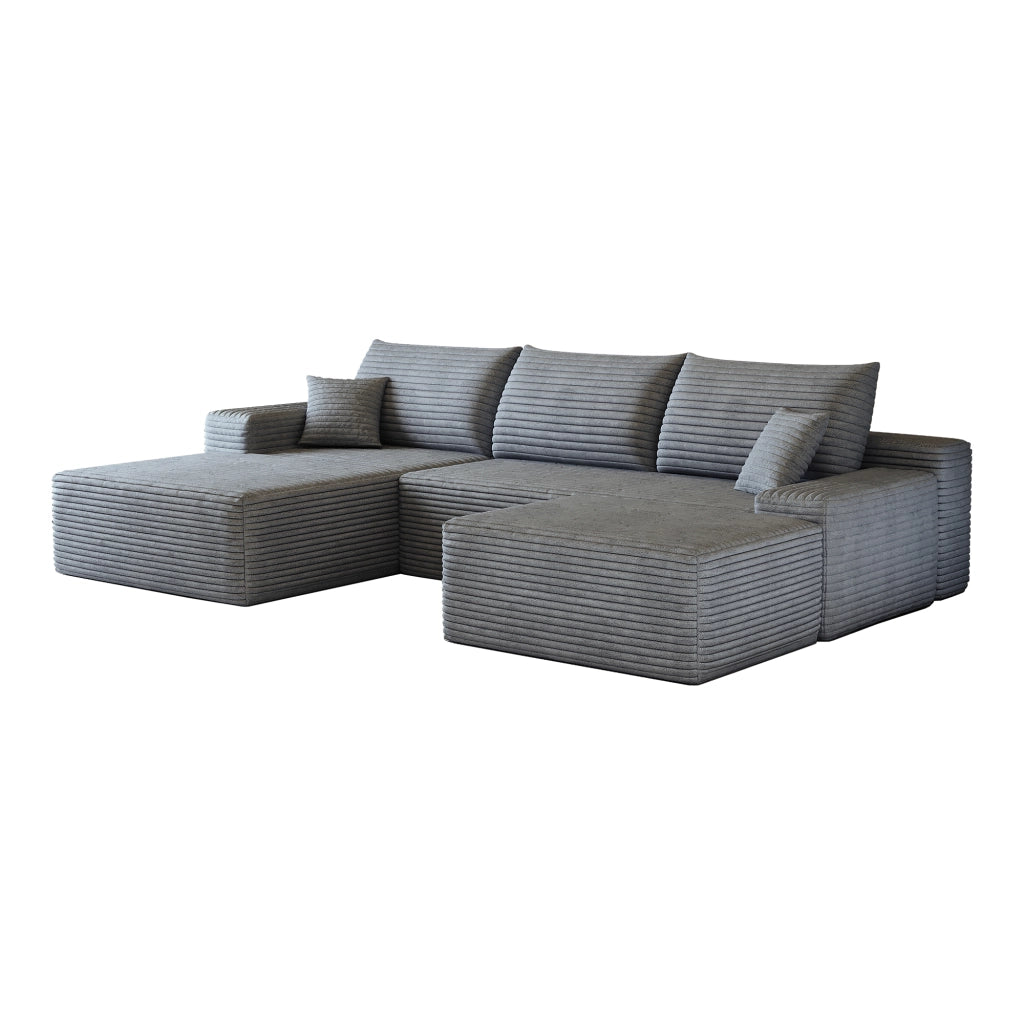Divano in tessuto grigio
