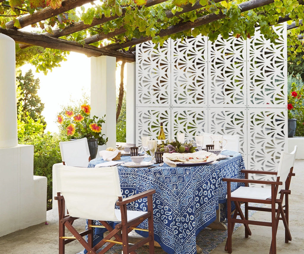 WINDSHELL - Pannello in PVC traforato - Parasole Colore: bianco, Misura: 50x150 cm