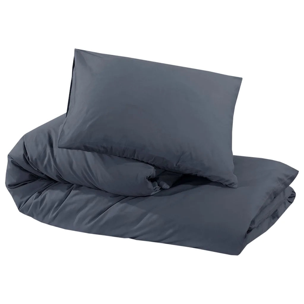 Set Copripiumino Antracite 200x220 cm in Microfibra Leggera 135945