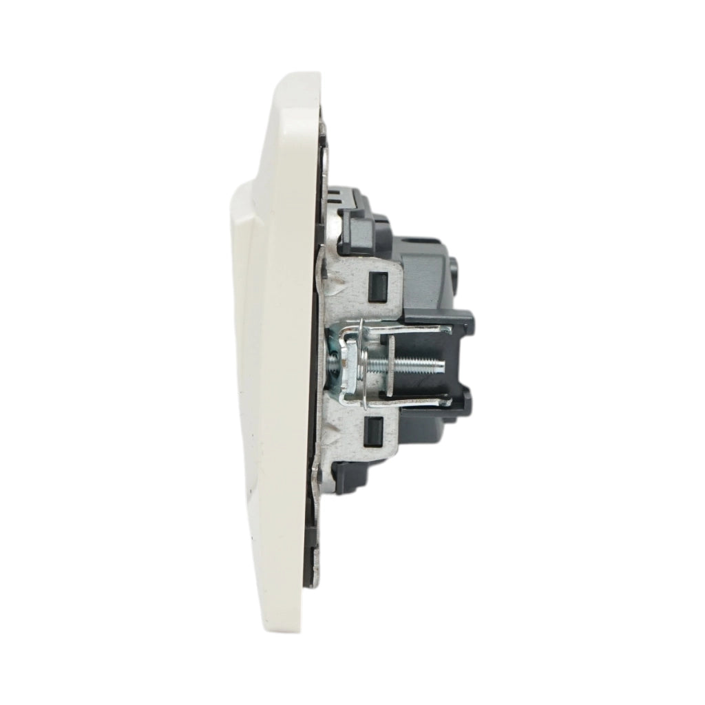 Interruttore campanello bianco da incasso 220V, 10AX, PC 80x80mm