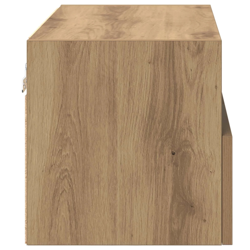 Mobile TV da Parete | Armadietto TV | Mobile Porta TV Rovere artigianale 60 x 30 x 30 cm