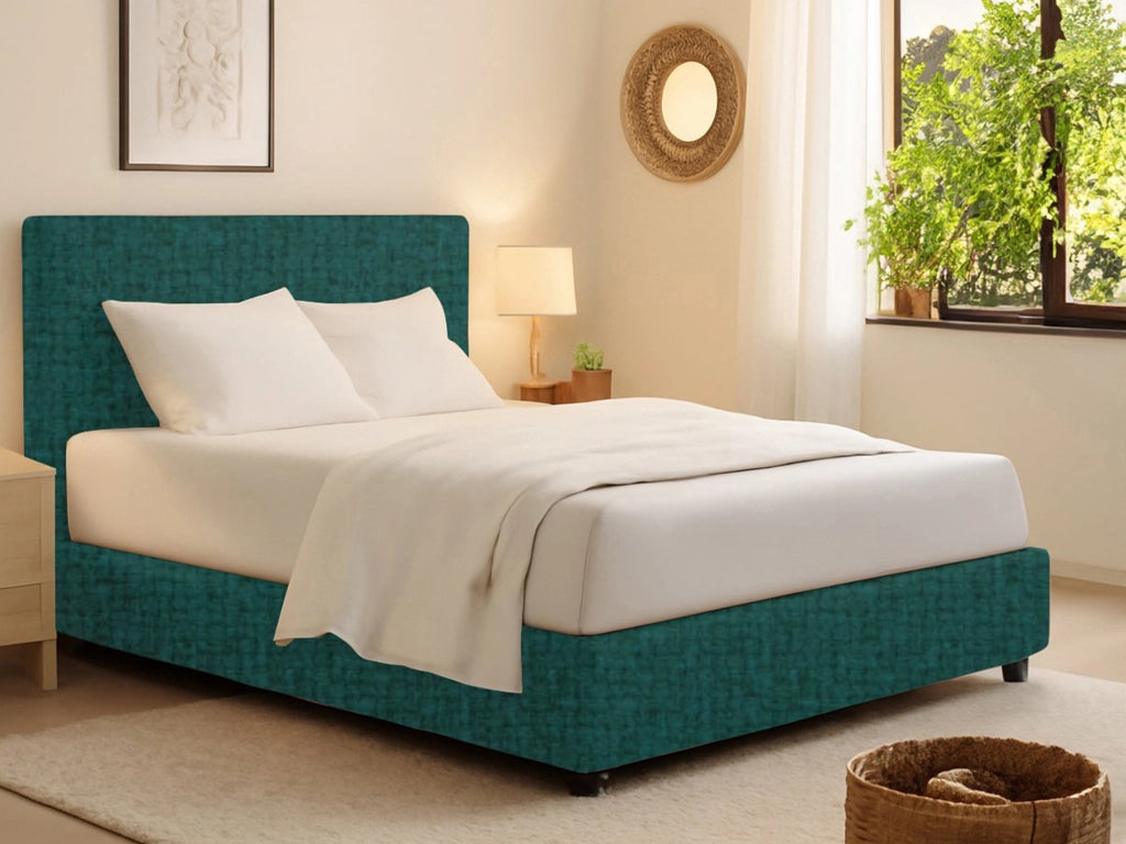 Bracknell, Letto Singolo Sfoderabile Made in Italy, Verde Petrolio