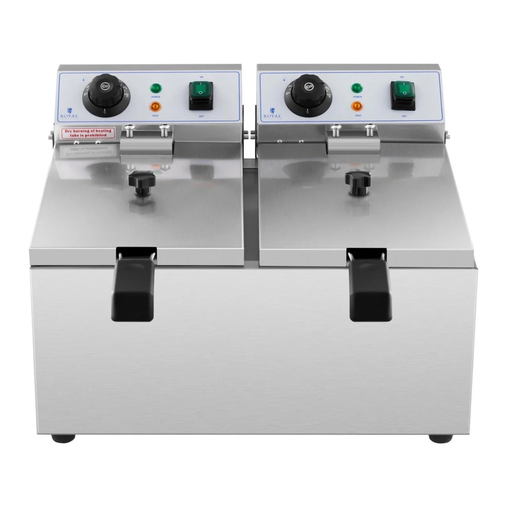 Friggitrice elettrica professionale per ristoranti 2 x 8 litri 230 volt 14_0001793