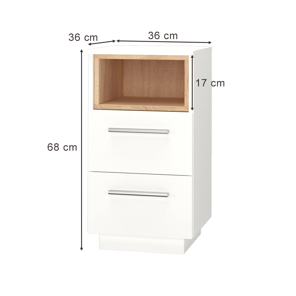 Vicco Comodini camera da letto Bianco 36 x 68 cm