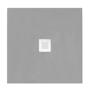 Piatto doccia quadrato 100x100 cm effetto pietra marmoresina STONE quadrato grigio cemento FRANCIA