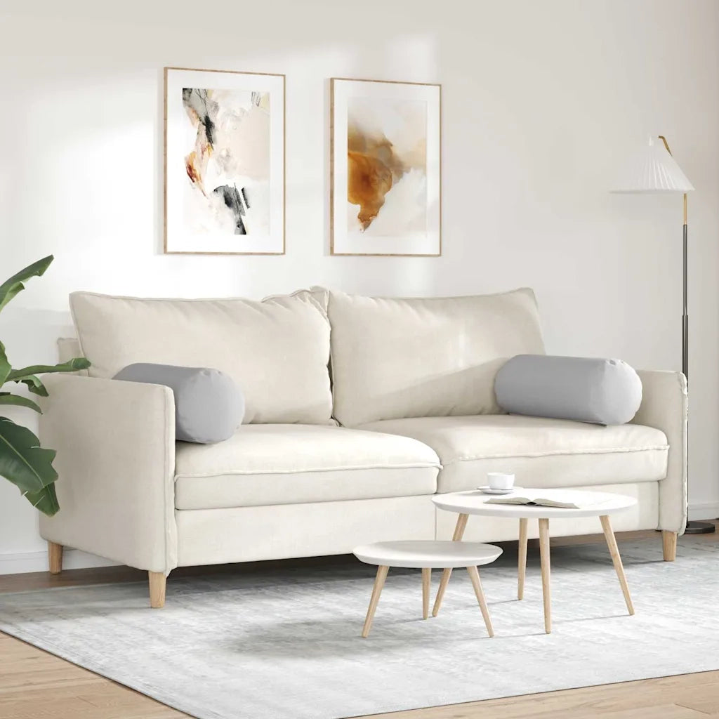 Cuscini a rullo 2 pcs Grigio Nuvola Ø 25 x 70 cm Tessuto 42014324