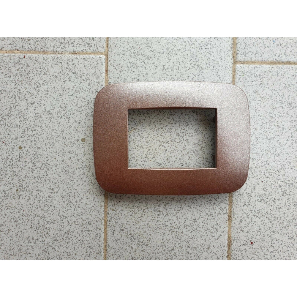 Trade Shop - Placca Placchetta Placchette Compatibili Per Serie Axolute Bticino Colorate Fori - Rame -7 Fori     -
