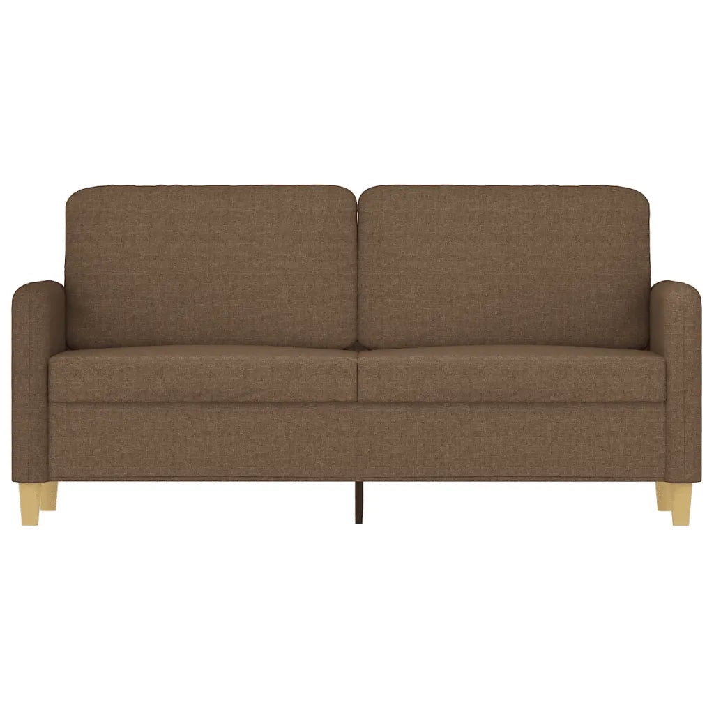 Divano a 2 Posti Marrone 140 cm in Tessuto 359481