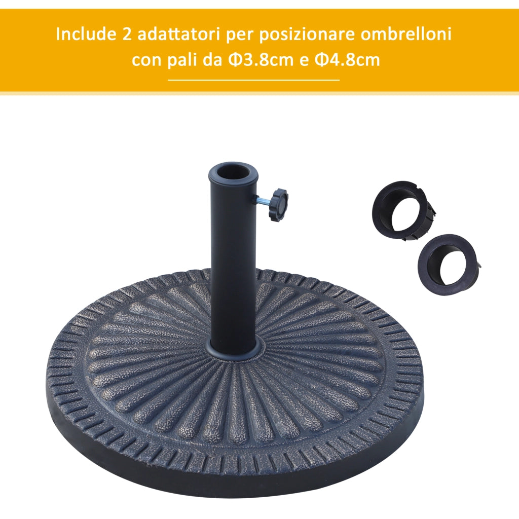 Base per Ombrellone Rotonda ¨C Minimal ¨C Grigio ?49x32cm