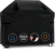 Copertura per griglia a gas grande 183x66x130cm - impermeabile - con cinturino - resistente al vento - resistente ai raggi UV - resistente ai graffi - nero