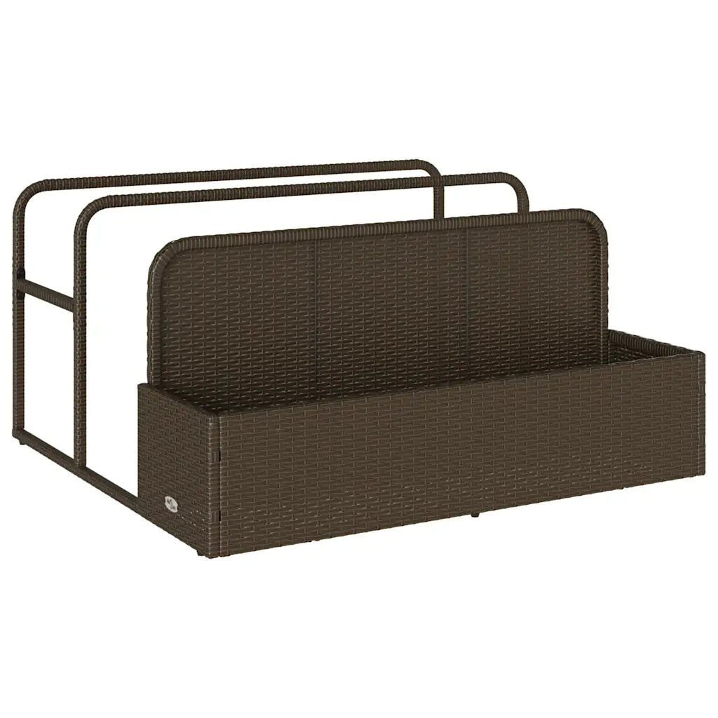 Galleggiante a Bordo Piscina Marrone 110x100x57 cm Polyrattan CFW2099568