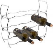 Supporto per vino - argento - ca. 43 x 42 x 15 cm - supporto per bottiglie di vino