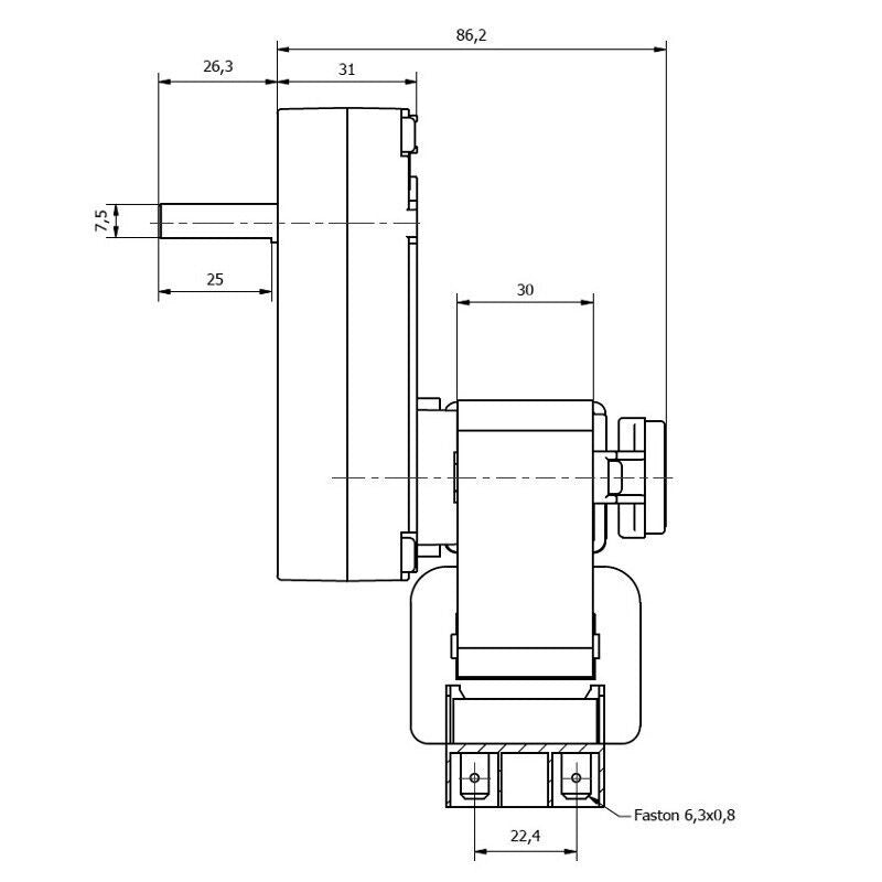 Ricambistufeapellet Motoriduttore per Stufa a Pellet KENTA K9175004 1 RPM Albero 8,5mm motorino carico Pellet Rotazione oraria
