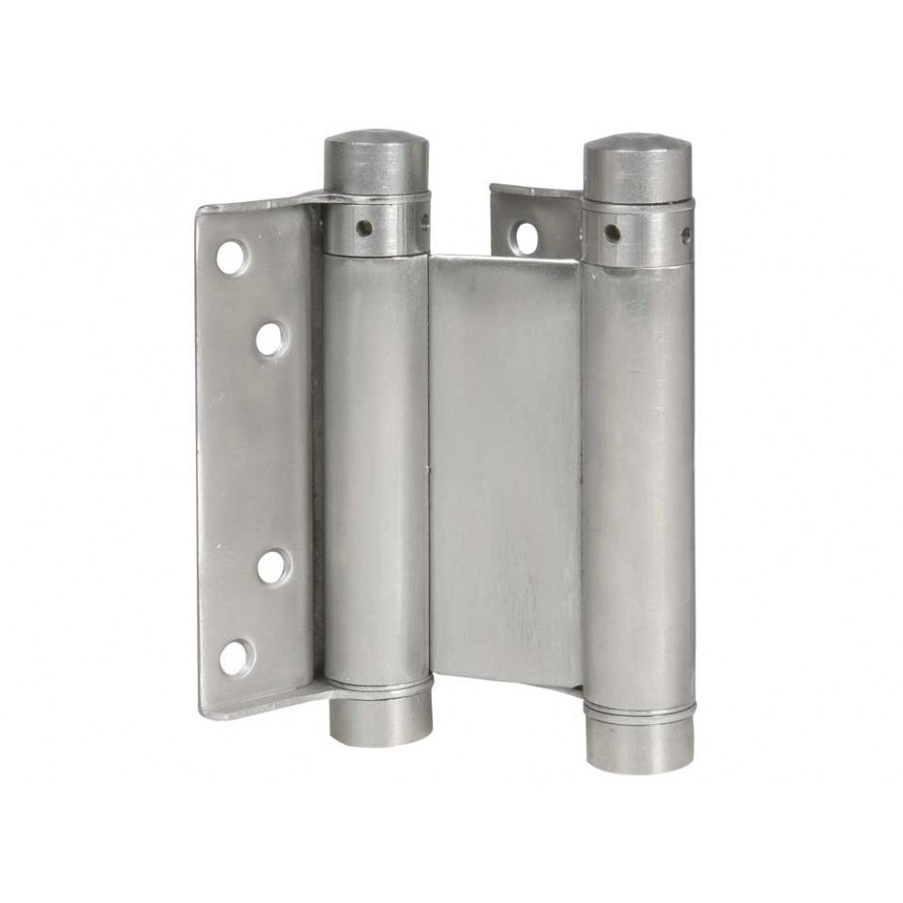 CERNIERA A MOLLA DOPPIA AZIONE 100 mm - Nichelato - 2 pezzi