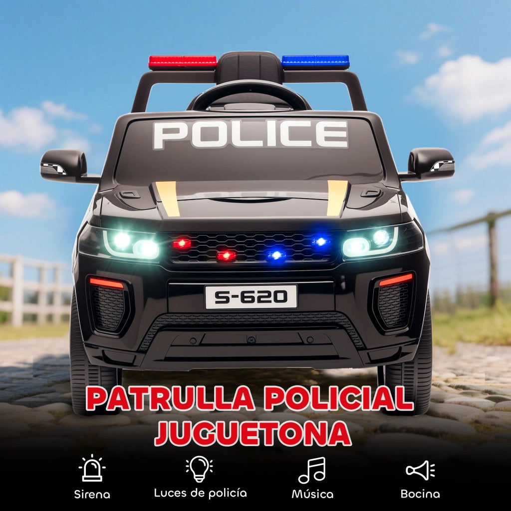 Auto Polizia Bambini Telecomando ¨C Minimal ¨C Nero