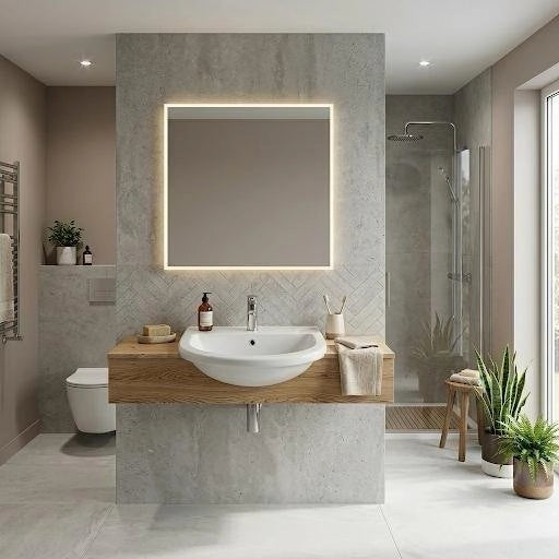 Lavabo sospeso in ceramica Rak Ceramics Orient - Bianco