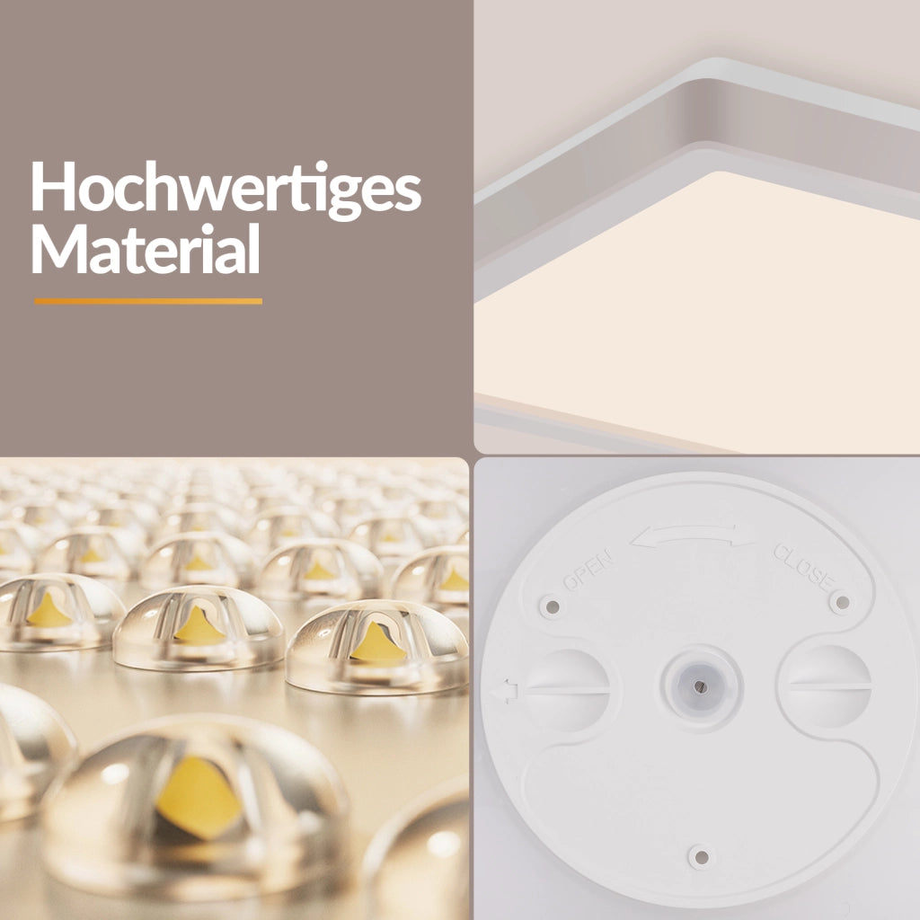 ZMH Lampada da soffitto LED Pannello Dimmabile Lungo Luce Diurna Retroilluminazione RGB Ufficio 22W per Soggiorno Bianco