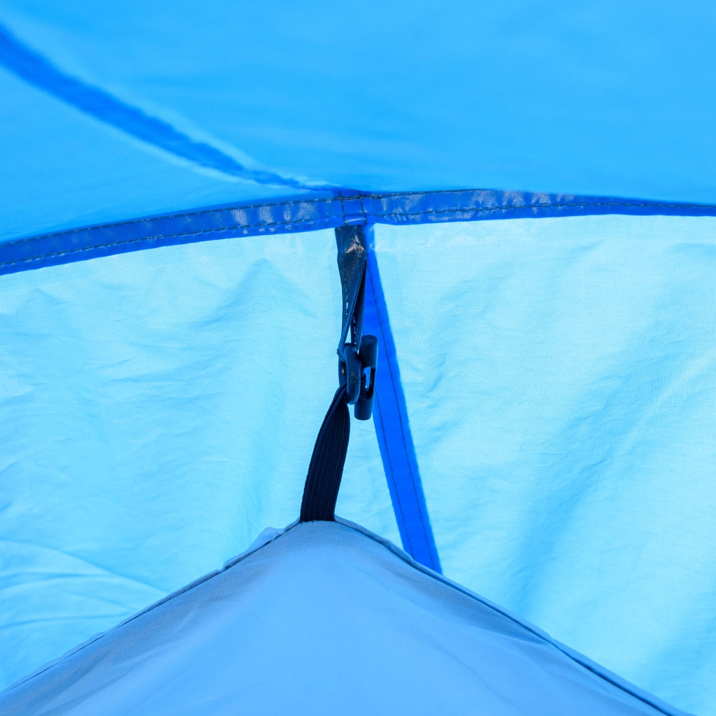 Tenda a tunnel per 2-3 persone Tenda da campeggio 190T con picardi; fibra di vetro e poliestere; azzurro chiaro; 426x206x154cm