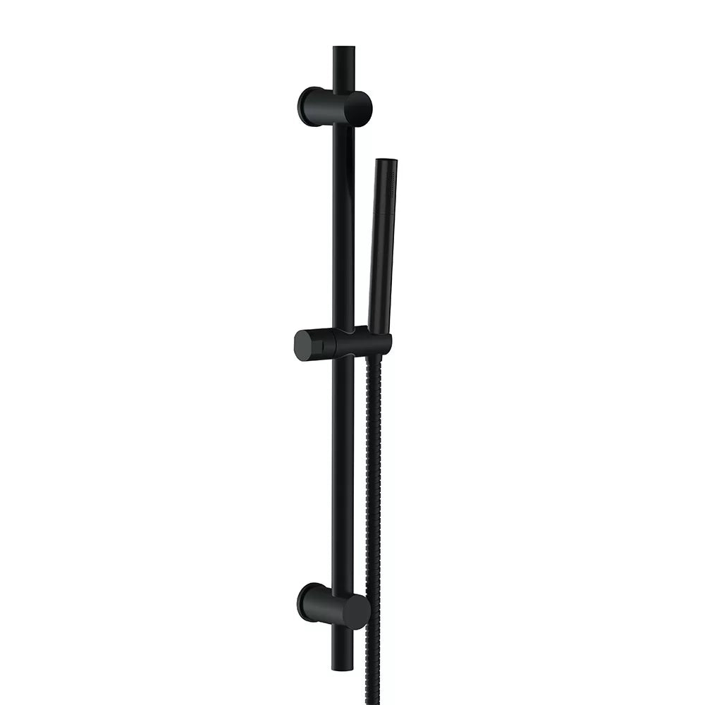 Saliscendi tondo minimal con doccetta nero opaco
