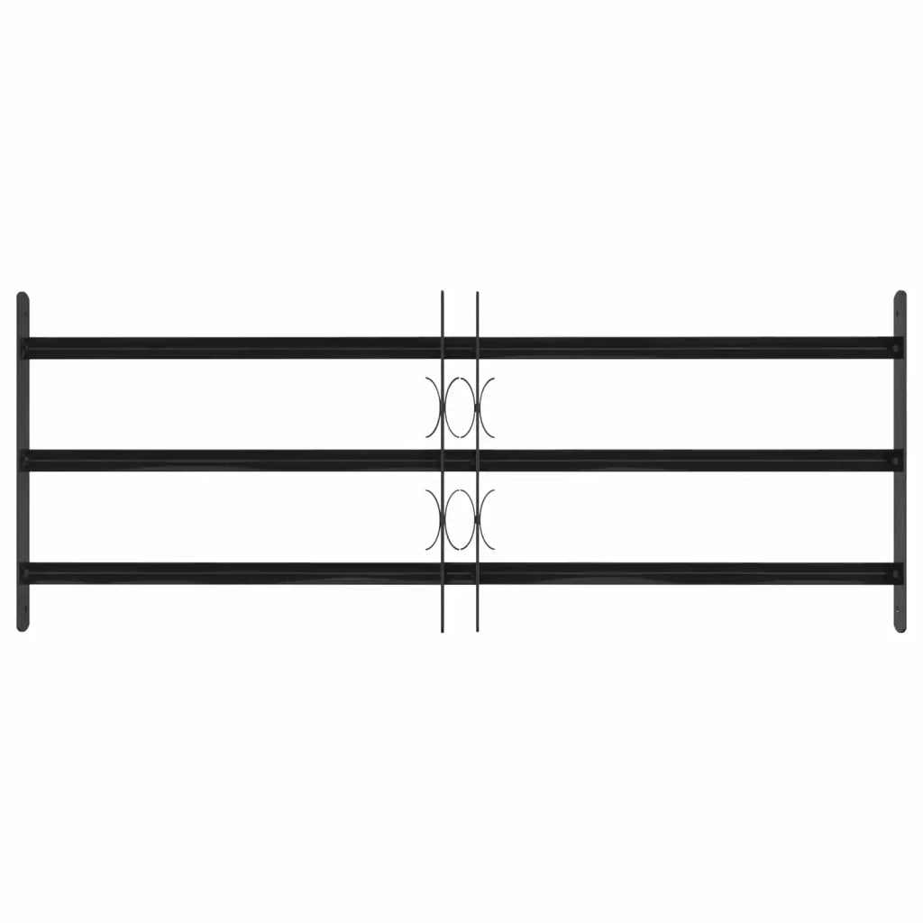 Griglia Finestra 116 x 45 cm Acciaio verniciato a polvere Nero CFW8379194