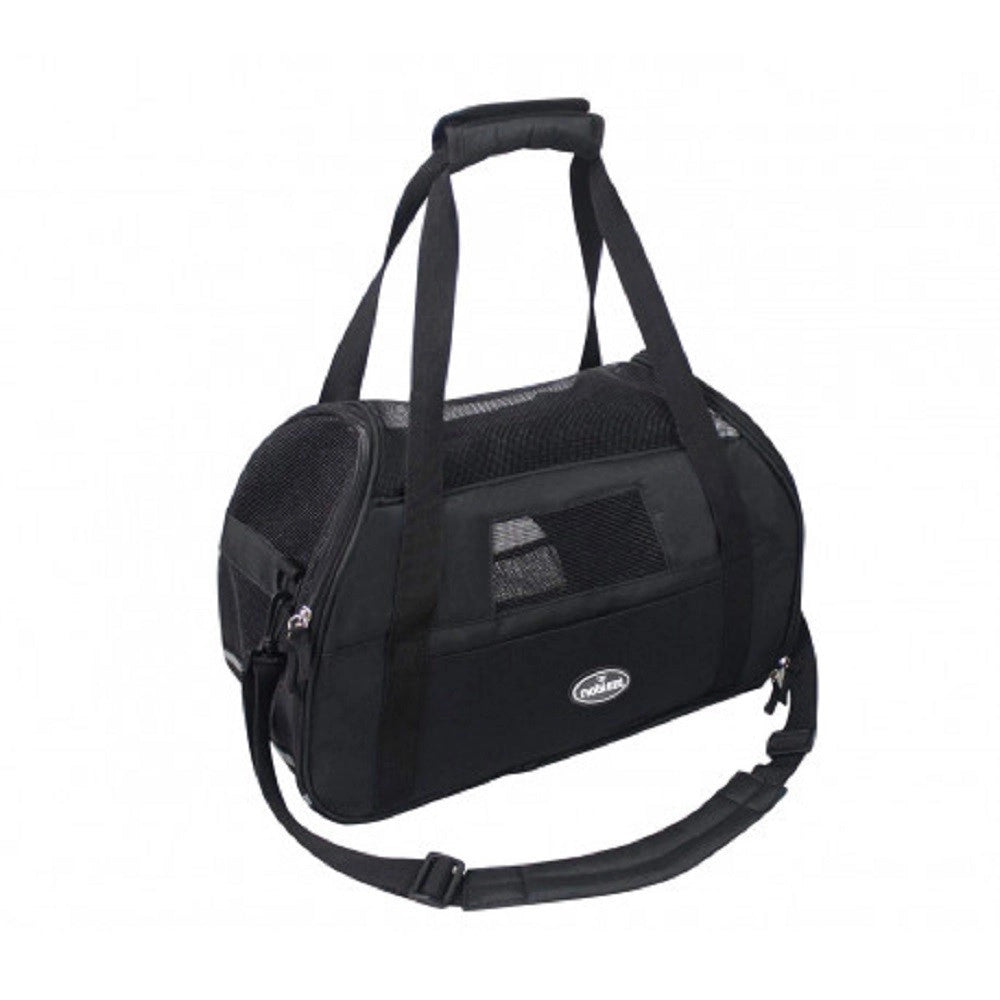 Trade Shop - Borsa Trasportino Animali Nobleza Con Prese D'aria 42 X 20 X 29 Cm Taglia M - Nero