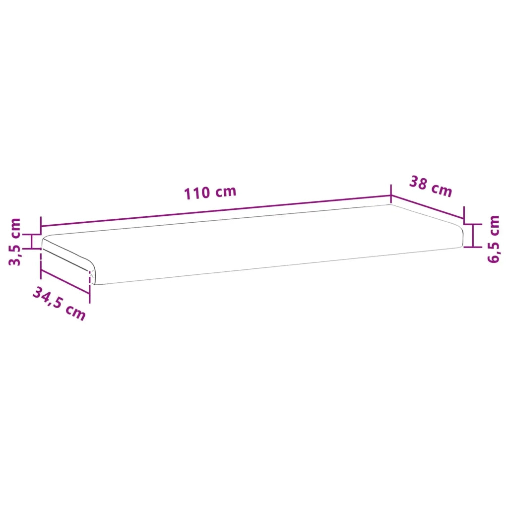 Cuscino per panchina Tessuto Rosa Profondità 35 cm 42043327