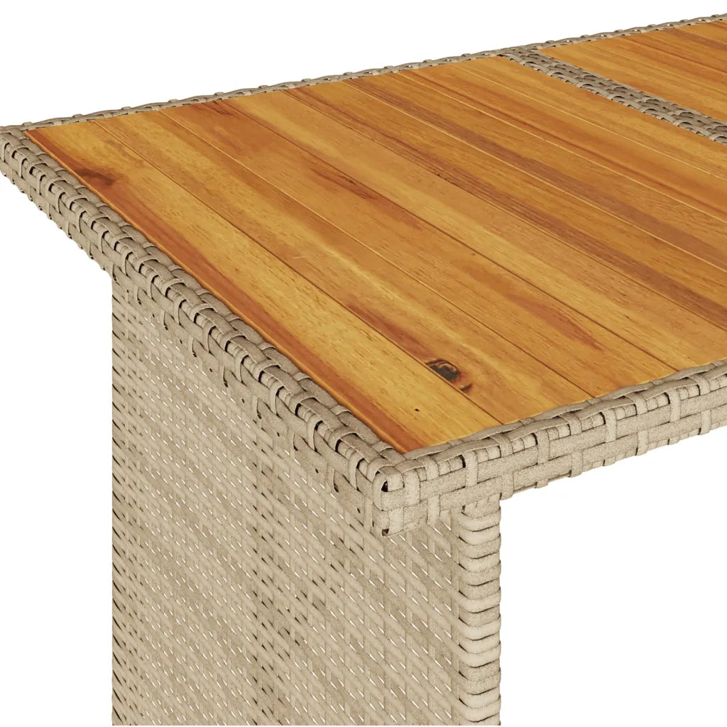 Set da Pranzo da Giardino 2 pz con Cuscini Beige in Polyrattan 366338