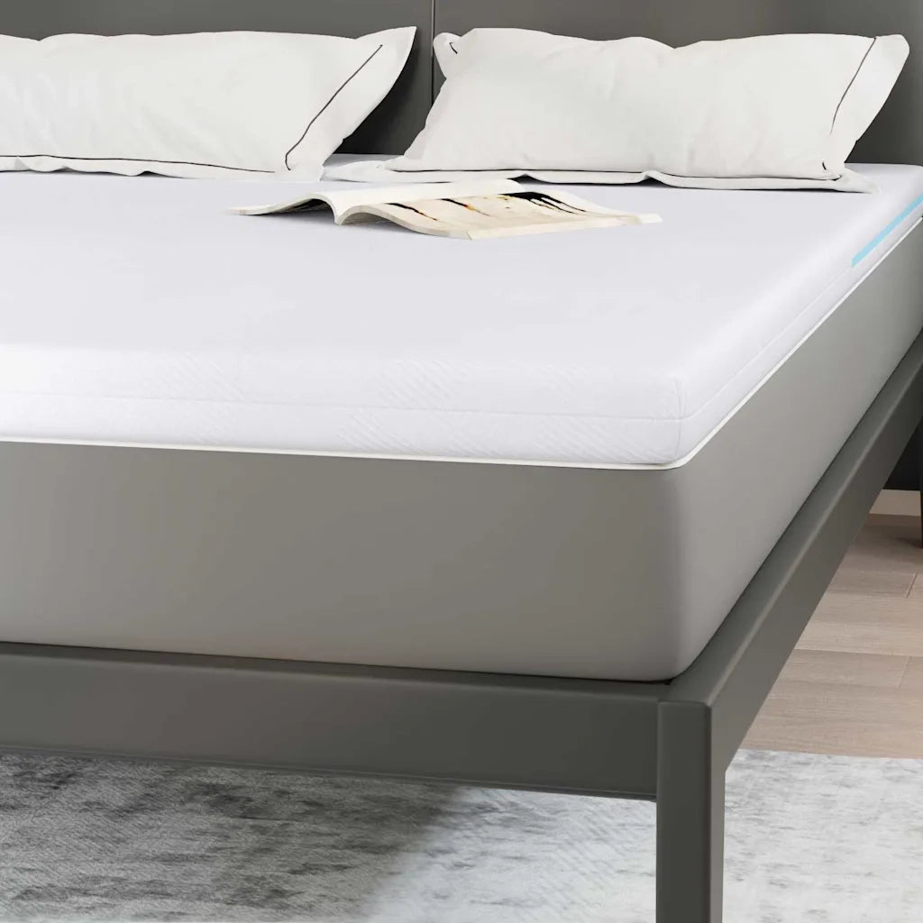 Topper per materasso Bianco 140 x 200 cm Tessuto Jacquard 4106282