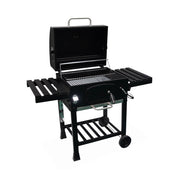 Barbecue a carbonella grill + affumicatore, nero
