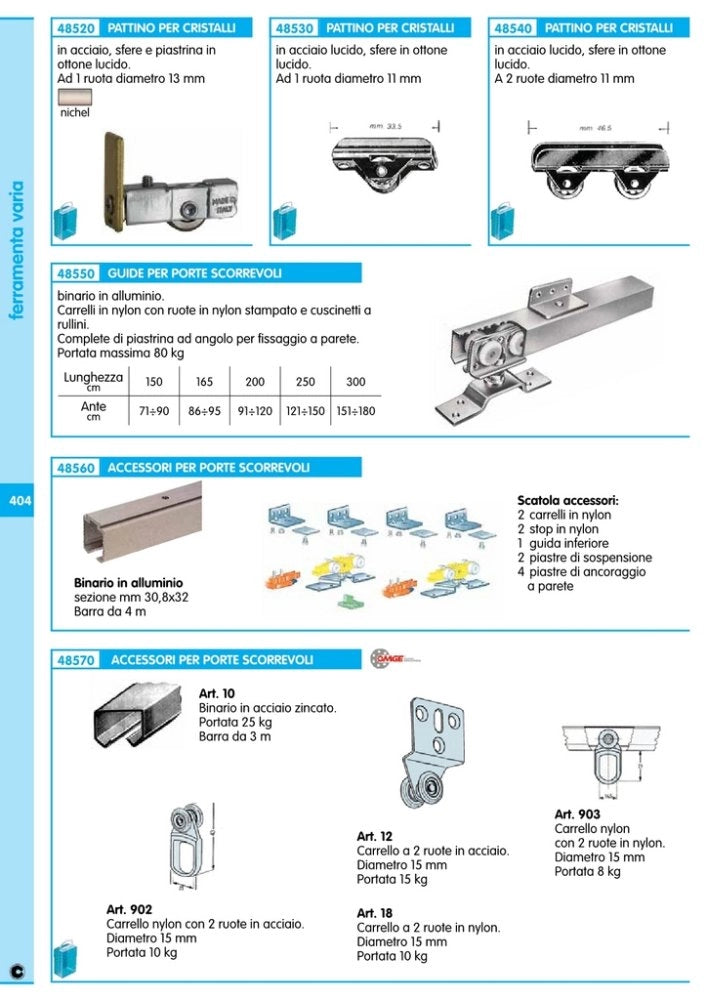 100pz omge carrello a 2 ruote per cristallo art. 459 cod:ferx.4428