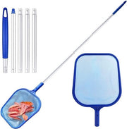 Racchetto per piscina con maniglia telescopica - Rasoio per piscina - Rasoio per laghetto - Manutenzione piscina - Pulizia foglie - Alta qualità alluminio