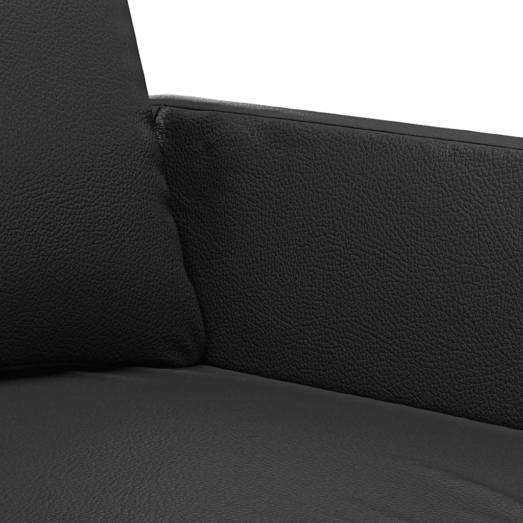 Divano a 2 Posti Nero 120 cm in Similpelle 359328