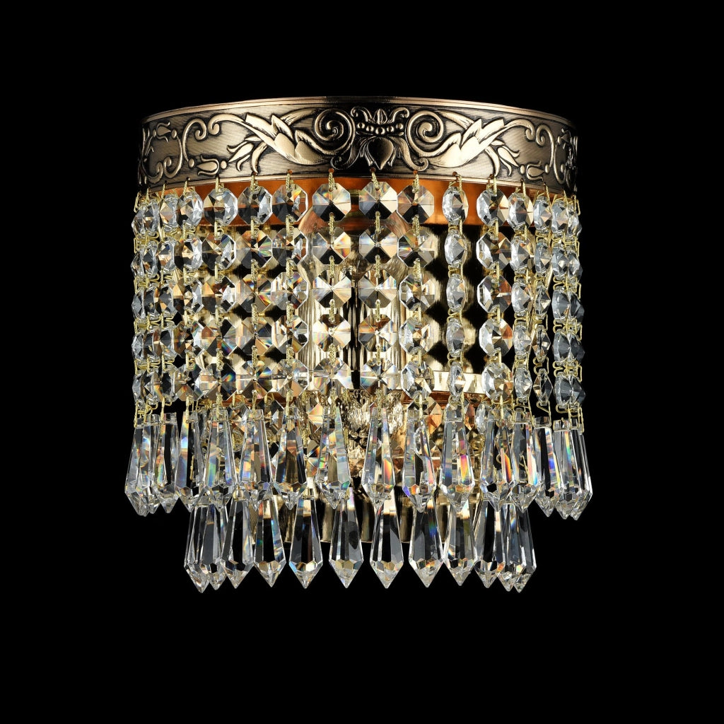 Maytoni Applique contemporanea Palace 1 luce E27 oro metallo cristallo
