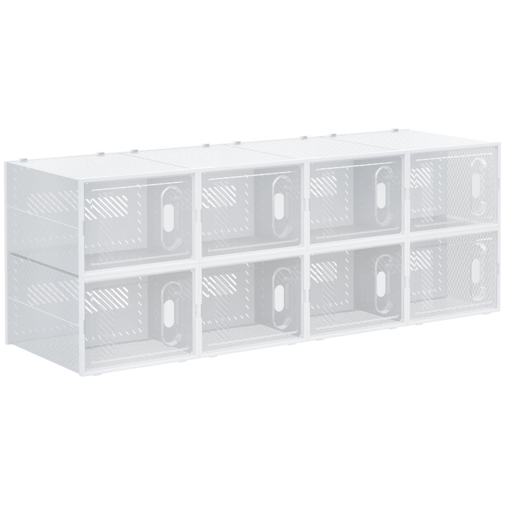 Armadio modulare a cubi ¨C Minimal ¨C 8 cubi, bianco e trasparente