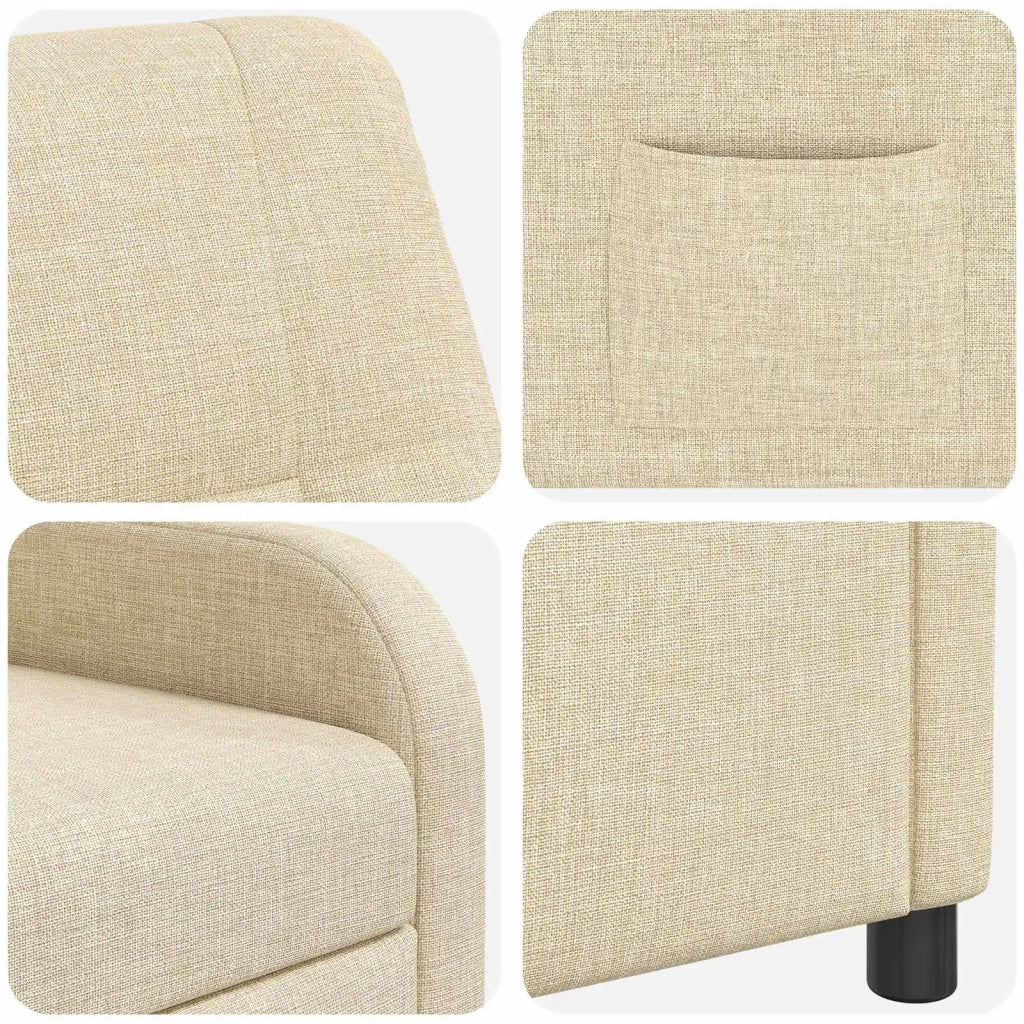 Poltrona reclinabile Crema Tessuto 42035028
