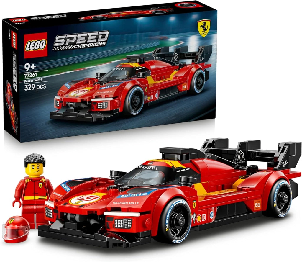 LEGO Speed Champions Ferrari 499P Macchina Giocattolo - Modello STEM di Auto da Corsa con Minifigure da Collezione,Eta 9