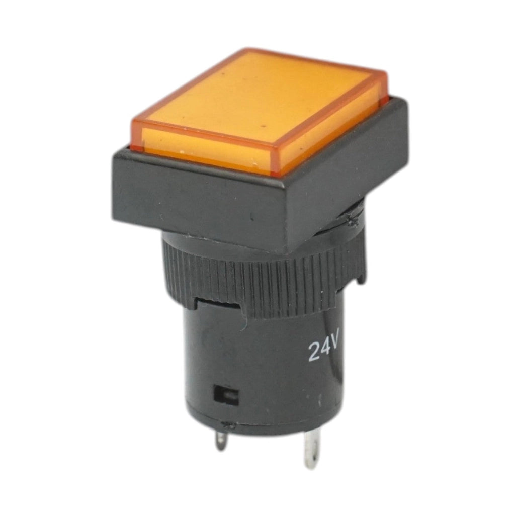 Indicatore di segnale industriale LED giallo 24V Ø 16mm quadrato Breckner Germany