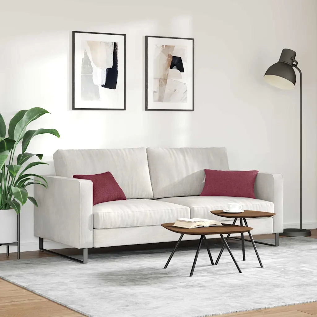 Cuscini da Divano 2 pcs Rosso Vino 50 x 30 cm Tessuto 42013613