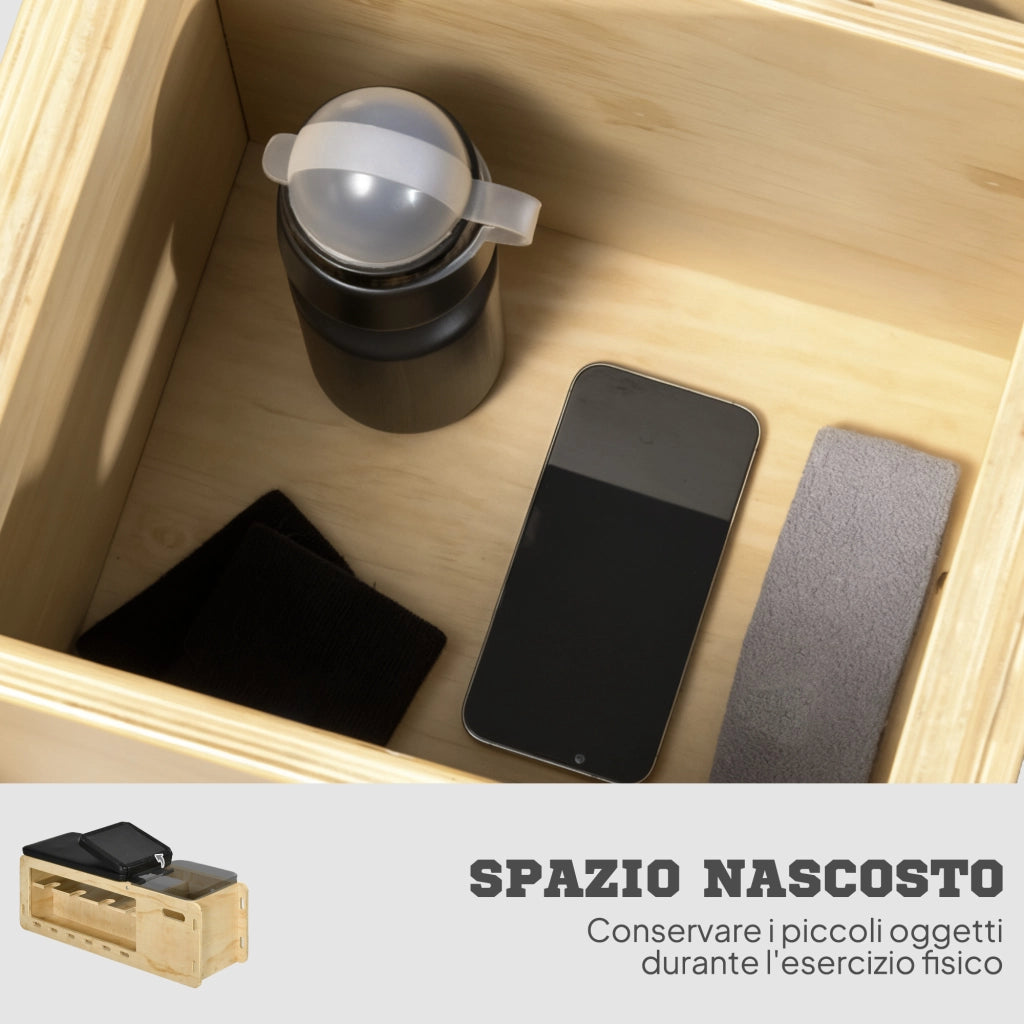 Poltrona con schienale regolabile e vano contenitore ¨C Minimal ¨C Legno