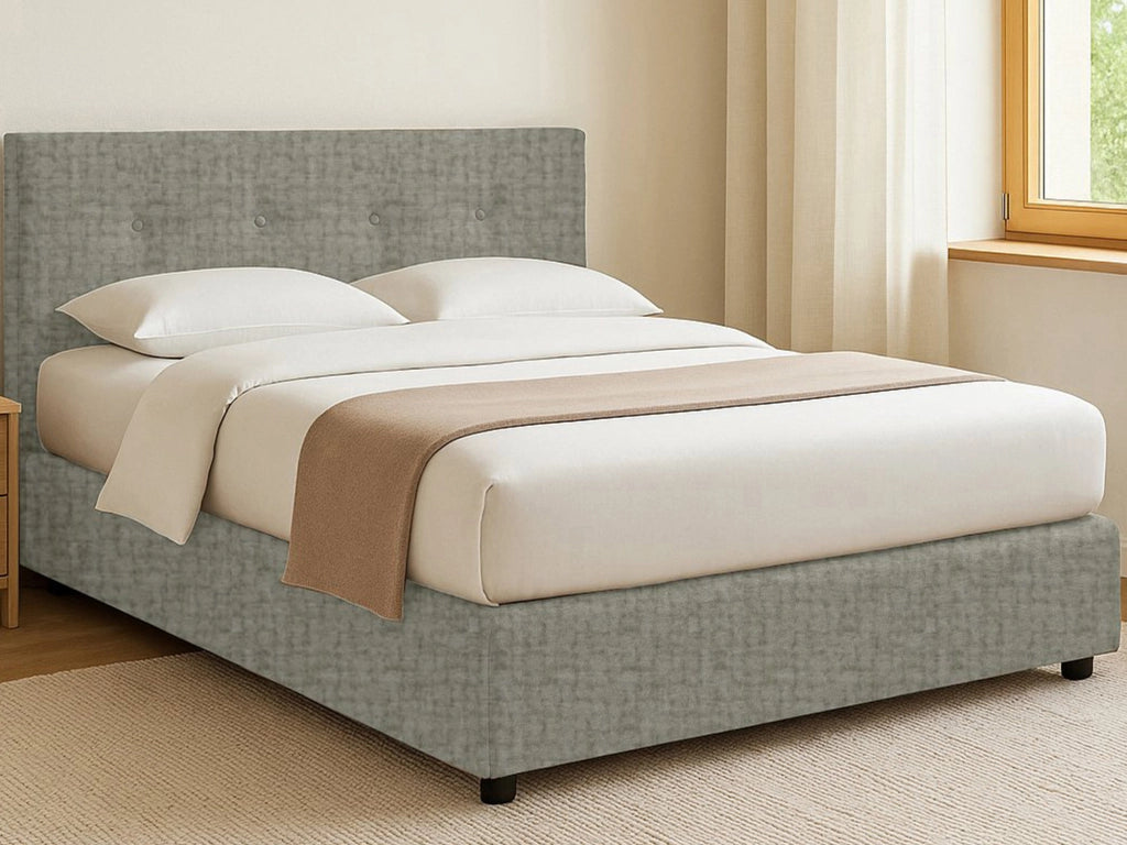 Chichester, Letto Singolo Sfoderabile Made in Italy, Grigio