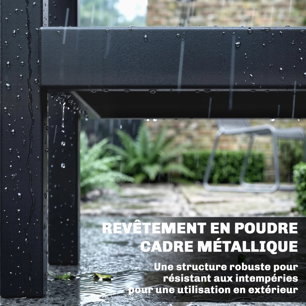 Carrello da giardino 3 livelli ¨C Minimal ¨C 114x61x81 cm, nero