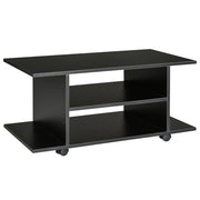 Mobile TV con ruote e ripiani ¨C zephmum ¨C 80x40x40 cm nero