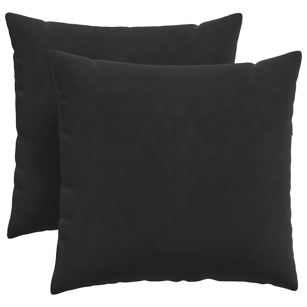 Cuscini da Divano 2 pcs Nero 45 x 45 cm Tessuto in Cords 42013934
