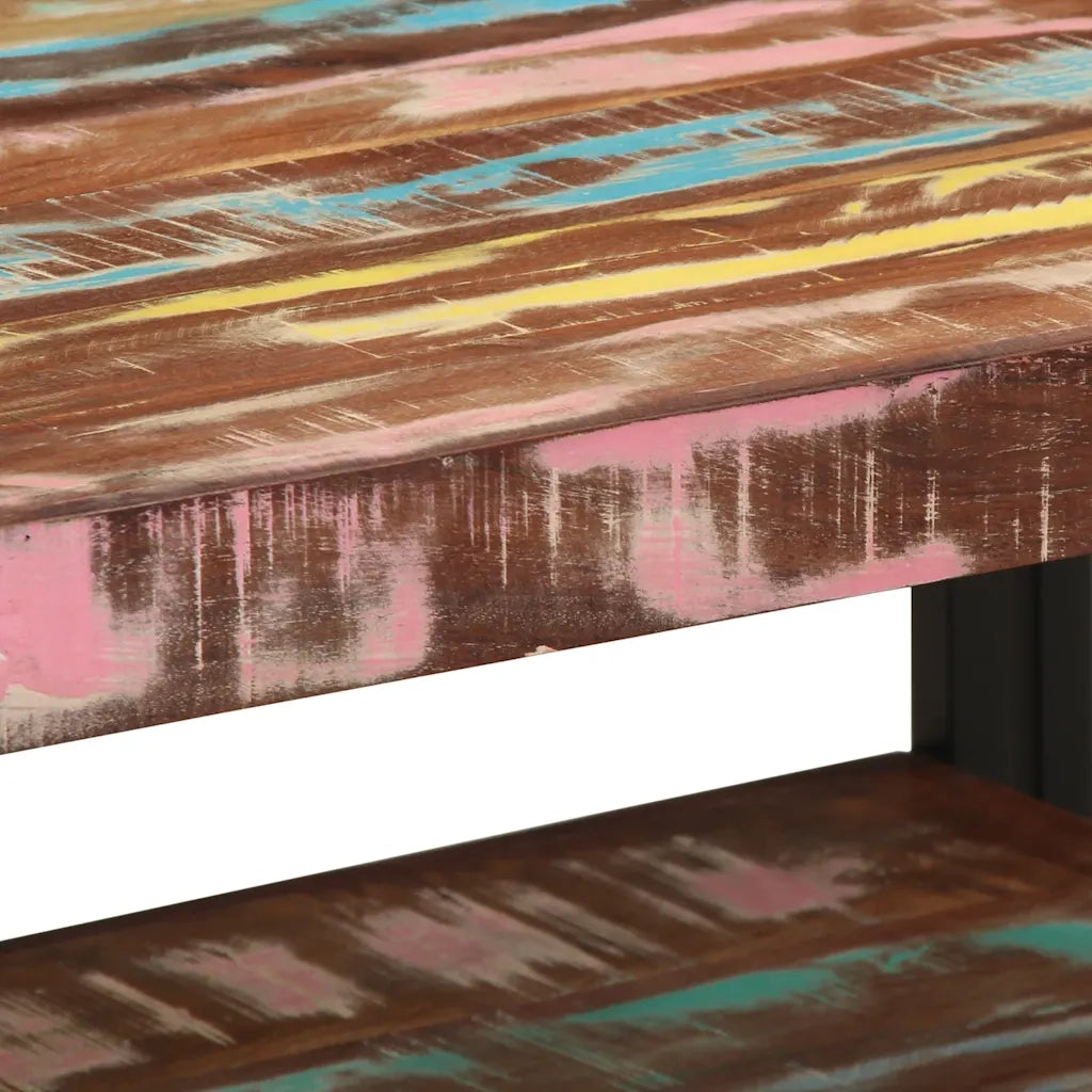 Tavolino salotto | Tavolino da caff¨¨ | Tavolino da Soggiorno Multicolore 70x50x38cm Legno Massello Recupero