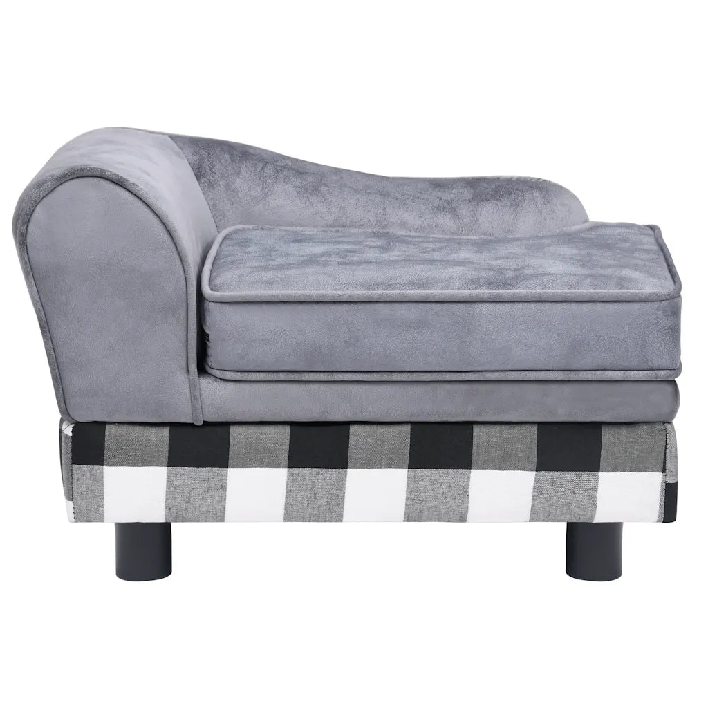 Divano per Cani Grigio 57x34x36 cm in Peluche 170940